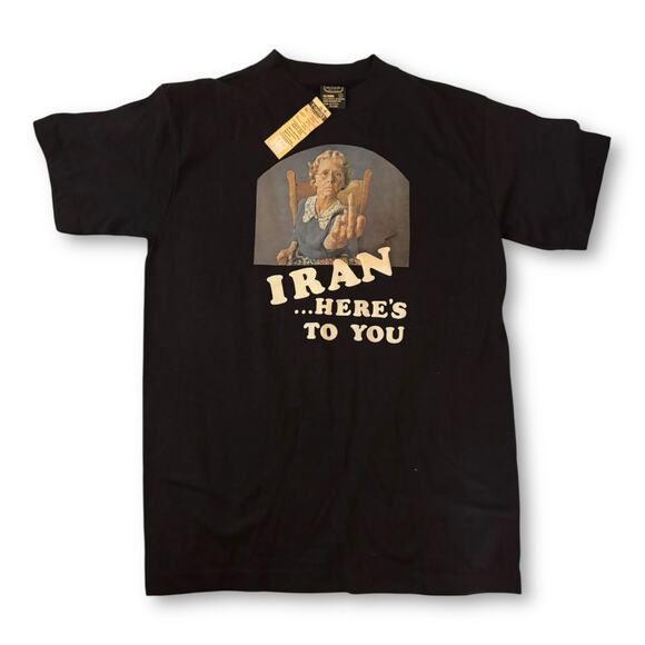 Vintage 1979/80 Iran-Contra Political Satire T-Shirt – Deadstock NWT –Size Small - Picture 1 of 6